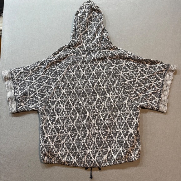 Free People Santa Fe Jacquard Zippered Boho Cozy Kimono Hoodie Women M - Picture 11 of 13